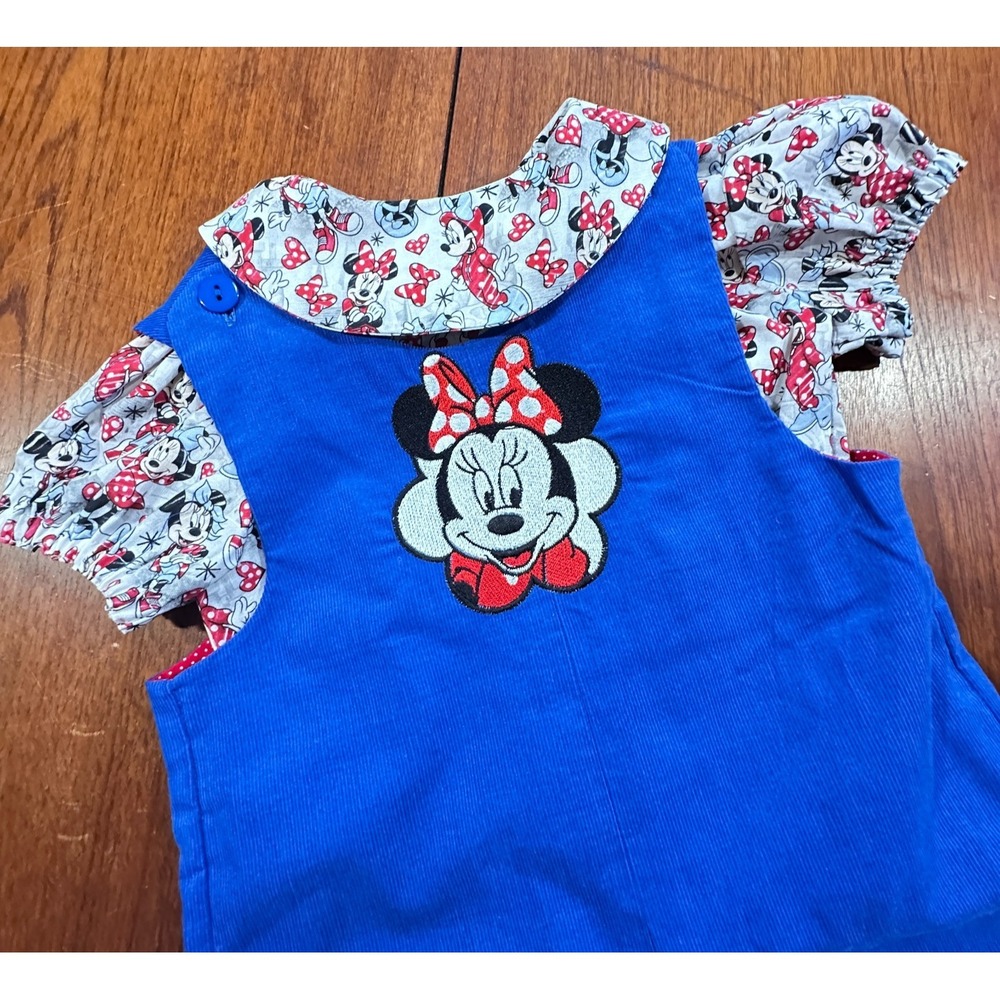 VTG Minnie Mouse Disney 90s Baby Corderoy & Blouse Homemade by Grandma See Photo